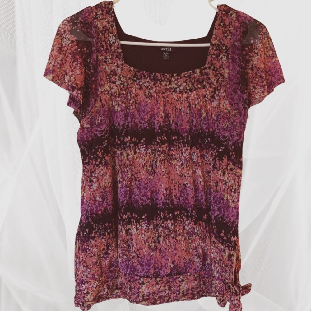 Purple and multi color women tops | Short sleeves | Size PL